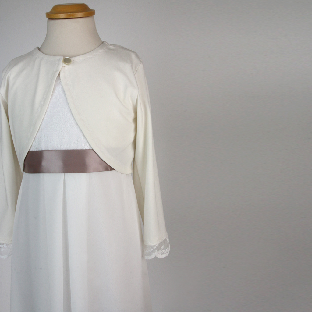 komunionjacke passend zu Kleid als Set zu bestellen