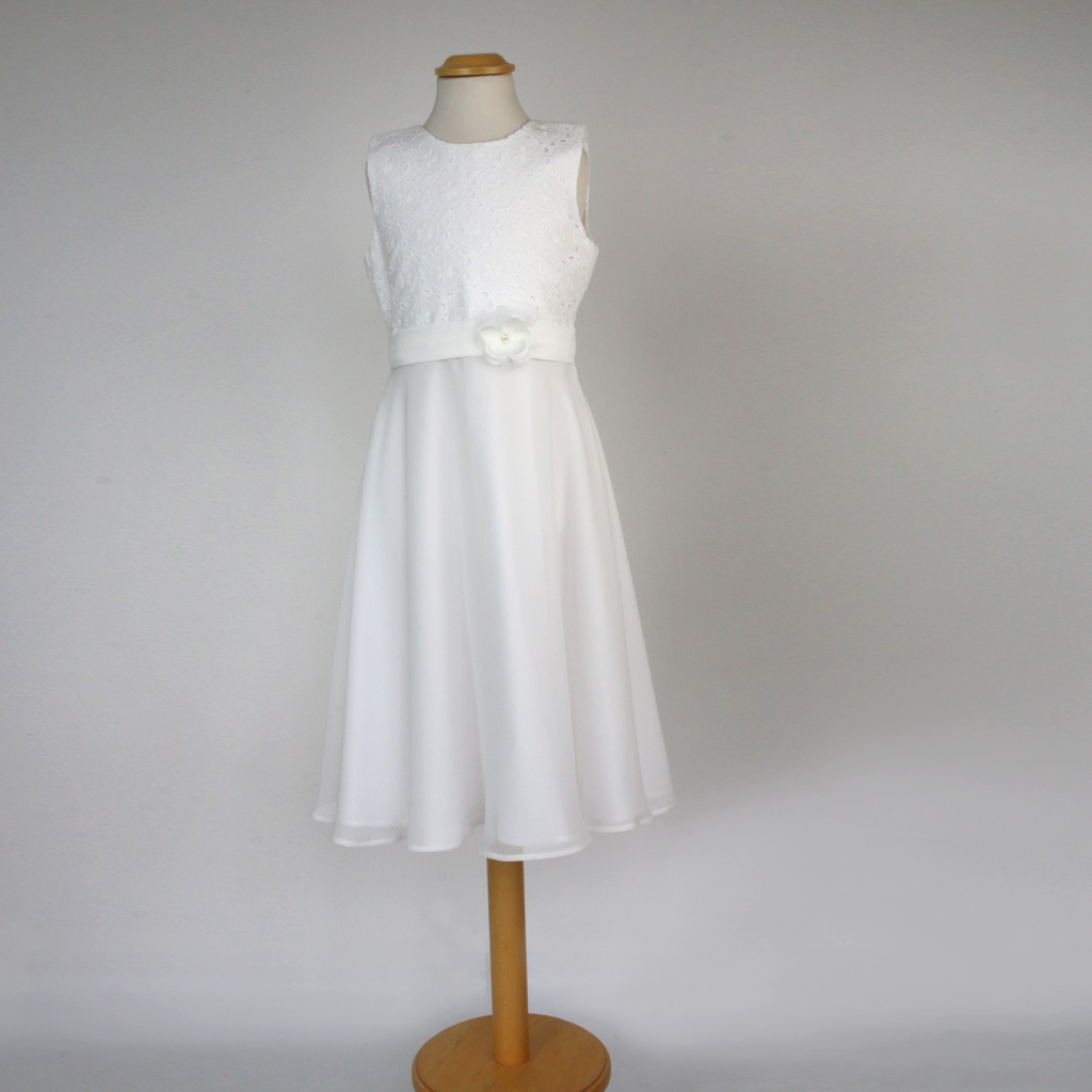 Baumwollkleid für die Erstkommunion und Blumenmädchen