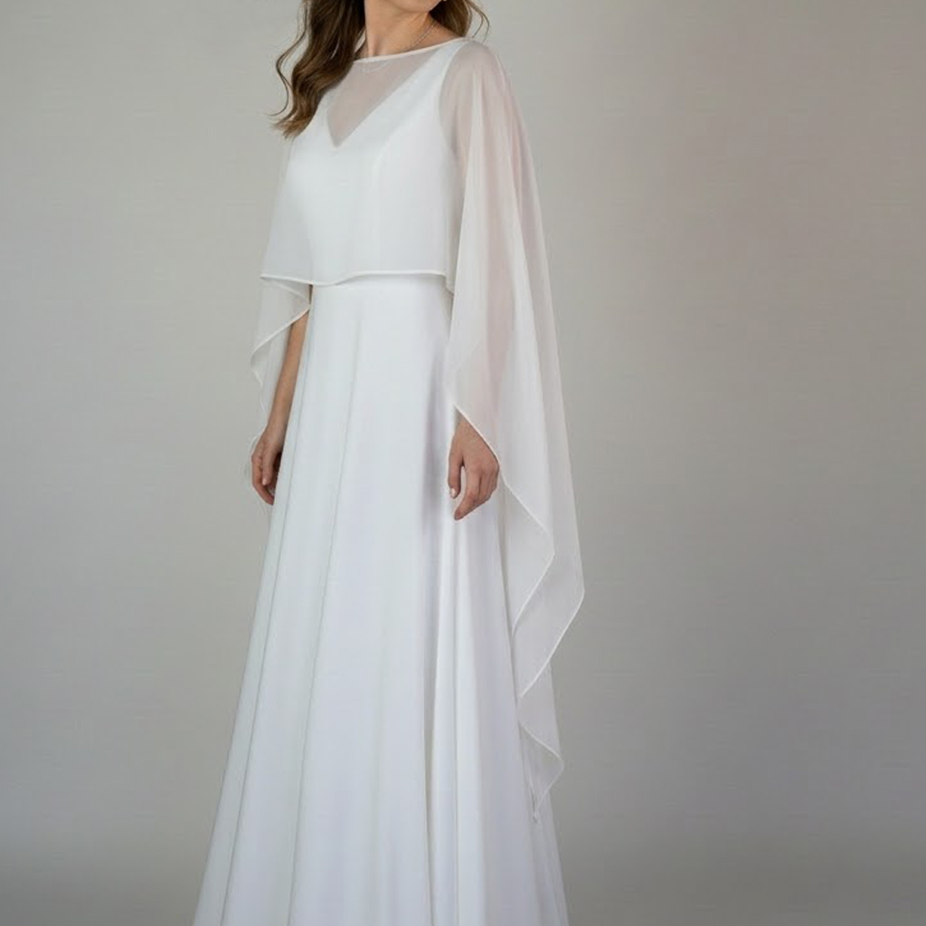 lange Stola für die Hochzeit Brautmode München