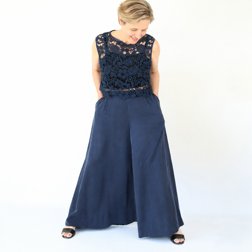 extra lange Wide Leg Pants aus München Maßgeschneidert